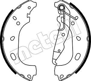 Metelli 53-0319 - Комплект гальм, барабанний механізм autozip.com.ua