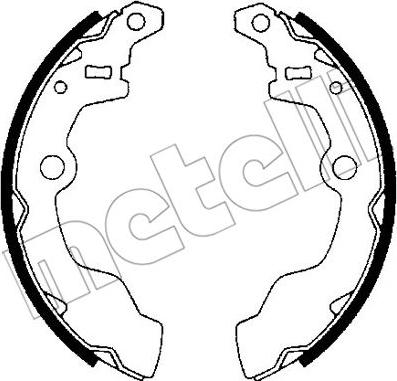 Metelli 53-0380 - Комплект гальм, барабанний механізм autozip.com.ua