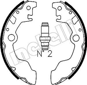 Metelli 53-0382 - Комплект гальм, барабанний механізм autozip.com.ua