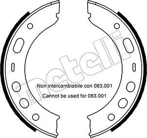 Metelli 53-0337 - Комплект гальм, ручник, парковка autozip.com.ua