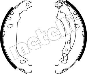 Metelli 53-0328 - Комплект гальм, барабанний механізм autozip.com.ua