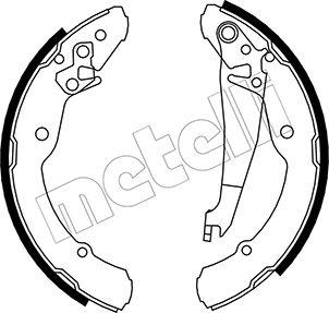 Metelli 53-0379 - Комплект гальм, барабанний механізм autozip.com.ua