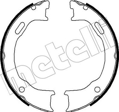 Metelli 53-0372 - Комплект гальм, ручник, парковка autozip.com.ua