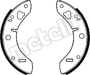 Metelli 53-0377 - Комплект гальм, барабанний механізм autozip.com.ua