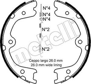 Metelli 53-0298K - Комплект гальм, ручник, парковка autozip.com.ua