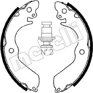 Metelli 53-0258 - Комплект гальм, барабанний механізм autozip.com.ua