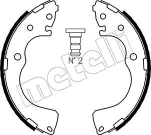 Metelli 53-0218 - Комплект гальм, барабанний механізм autozip.com.ua