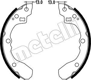 Metelli 53-0213 - Комплект гальм, барабанний механізм autozip.com.ua