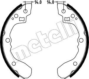 Metelli 53-0217 - Комплект гальм, барабанний механізм autozip.com.ua