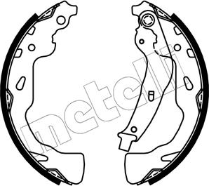 Metelli 53-0744 - Комплект гальм, барабанний механізм autozip.com.ua