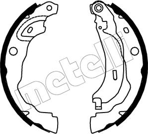 Metelli 53-0753 - Комплект гальм, барабанний механізм autozip.com.ua