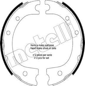 Metelli 53-0704 - Комплект гальм, ручник, парковка autozip.com.ua