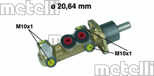 Metelli 05-0044 - Головний гальмівний циліндр autozip.com.ua