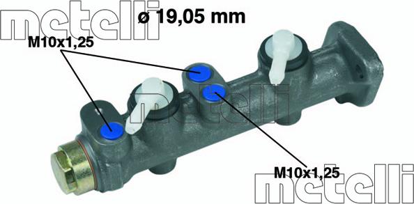 Metelli 05-0064 - Головний гальмівний циліндр autozip.com.ua