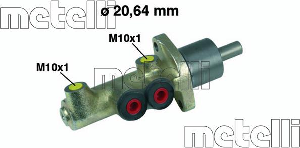 Metelli 05-0088 - Головний гальмівний циліндр autozip.com.ua