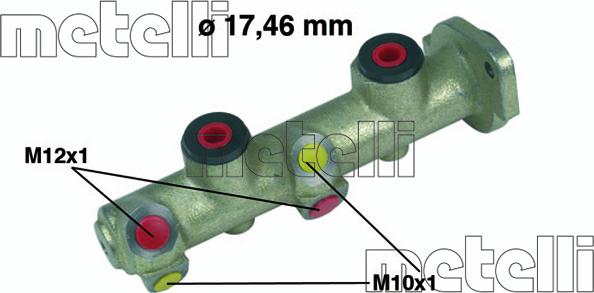 Metelli 05-0143 - Головний гальмівний циліндр autozip.com.ua