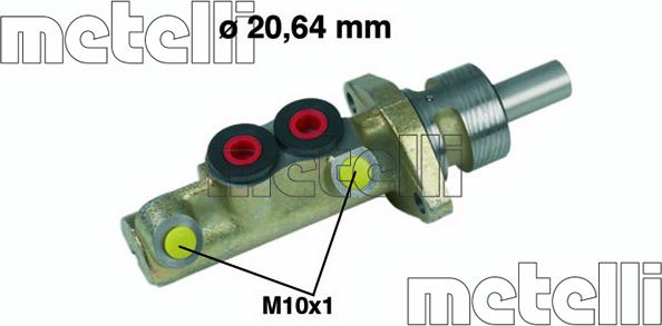 Metelli 05-0156 - Головний гальмівний циліндр autozip.com.ua