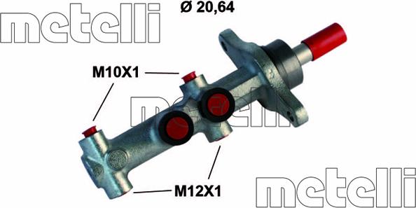 Metelli 05-0864 - Головний гальмівний циліндр autozip.com.ua