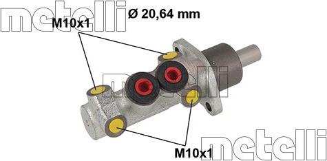 Metelli 05-0883 - Головний гальмівний циліндр autozip.com.ua