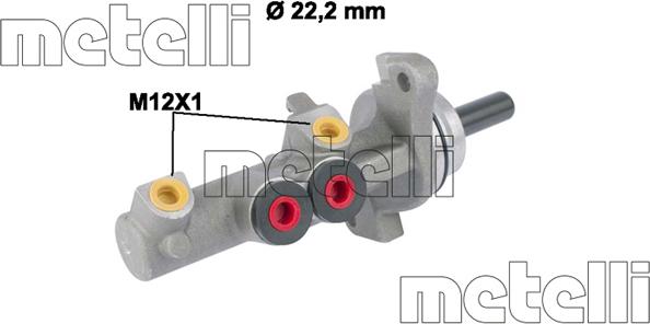 Metelli 05-0833 - Головний гальмівний циліндр autozip.com.ua