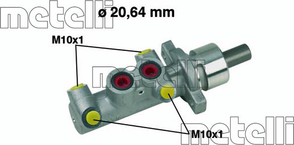 Metelli 05-0397 - Головний гальмівний циліндр autozip.com.ua