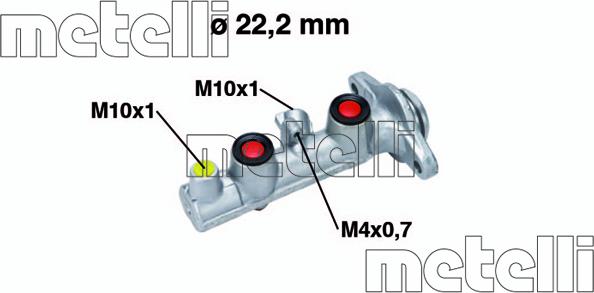 Metelli 05-0765 - Головний гальмівний циліндр autozip.com.ua