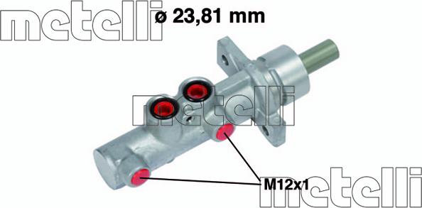 Metelli 05-0738 - Головний гальмівний циліндр autozip.com.ua