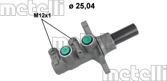 Metelli 05-1272 - Головний гальмівний циліндр autozip.com.ua