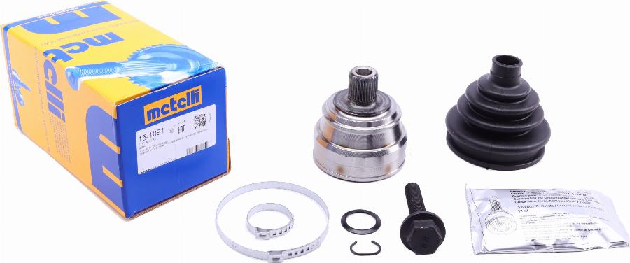 Metelli 15-1091 - Шарнірний комплект, ШРУС, приводний вал autozip.com.ua