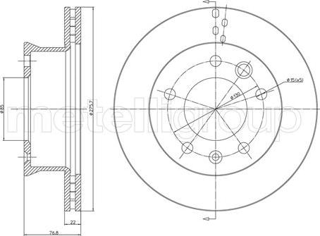 Metelli 23-0418 - Гальмівний диск autozip.com.ua