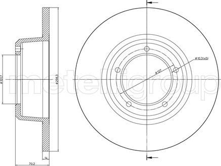 Metelli 23-0422 - Гальмівний диск autozip.com.ua