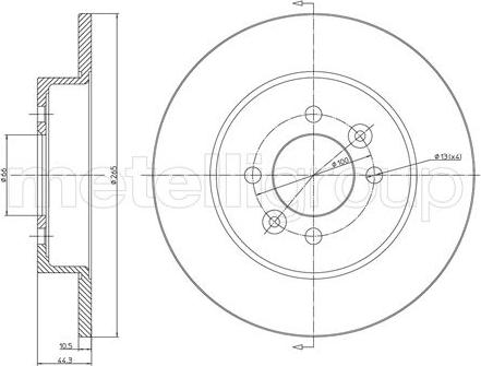 Metelli 23-0534 - Гальмівний диск autozip.com.ua