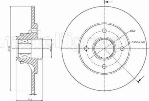 Metelli 23-0537 - Гальмівний диск autozip.com.ua