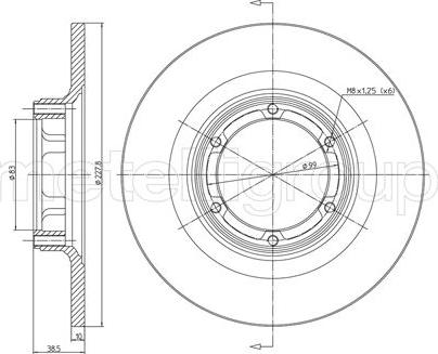 Metelli 23-0026 - Гальмівний диск autozip.com.ua