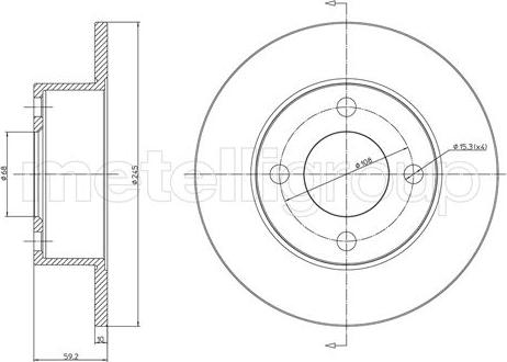 Metelli 23-0185 - Гальмівний диск autozip.com.ua