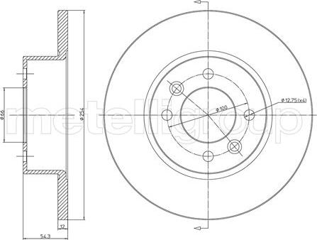 Metelli 23-0218 - Гальмівний диск autozip.com.ua