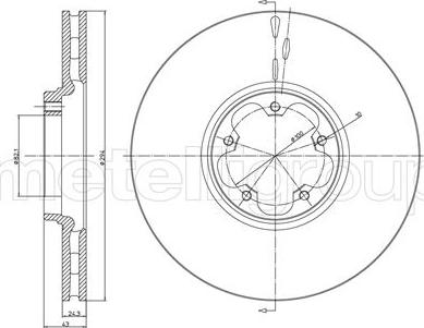 Metelli 23-0702 - Гальмівний диск autozip.com.ua