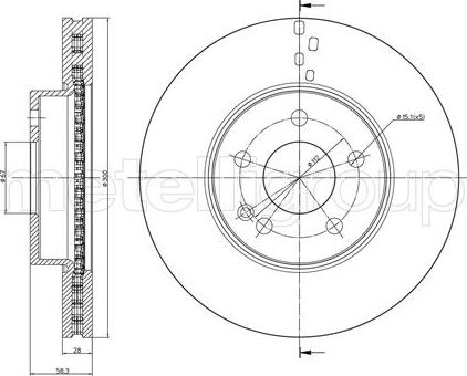 Metelli 23-0723 - Гальмівний диск autozip.com.ua