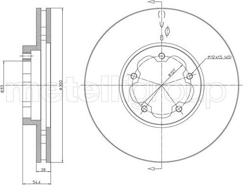 Metelli 23-1494 - Гальмівний диск autozip.com.ua