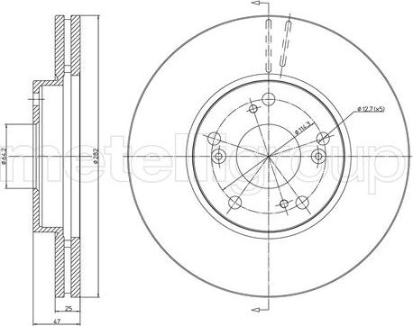 Metelli 23-1555C - Гальмівний диск autozip.com.ua