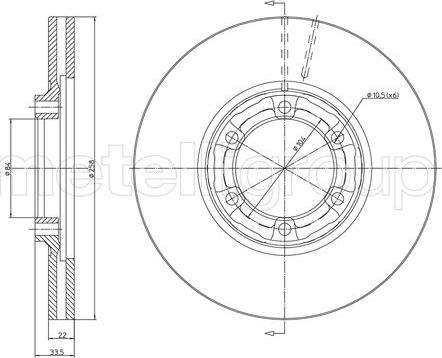 Metelli 23-1736 - Гальмівний диск autozip.com.ua