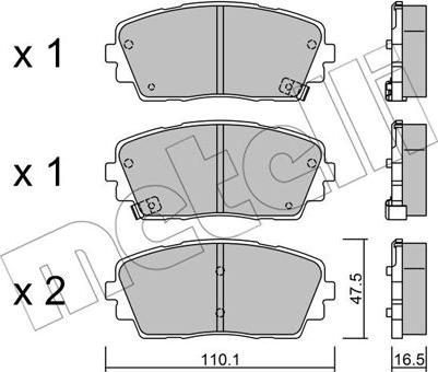 Metelli 22-0941-0 - Гальмівні колодки, дискові гальма autozip.com.ua