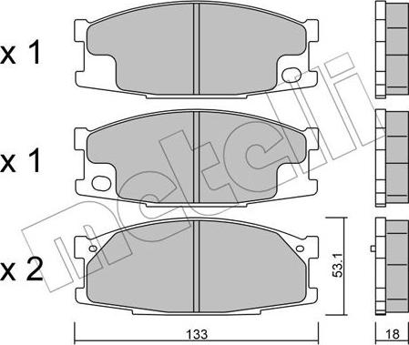 Metelli 22-0909-0 - Гальмівні колодки, дискові гальма autozip.com.ua