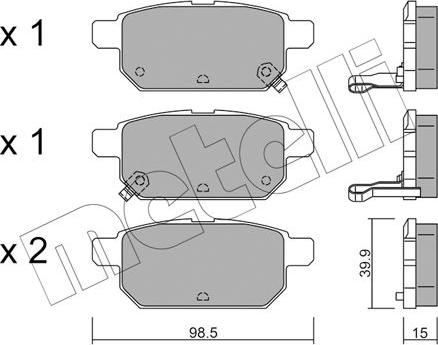 Metelli 22-0915-0 - Гальмівні колодки, дискові гальма autozip.com.ua