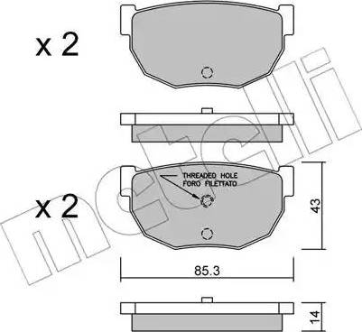 Metelli 22-0492-0 - Гальмівні колодки, дискові гальма autozip.com.ua