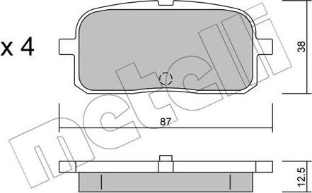 Metelli 22-0445-0 - Гальмівні колодки, дискові гальма autozip.com.ua