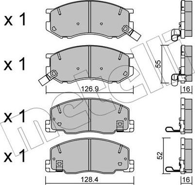 Metelli 22-0456-0 - Гальмівні колодки, дискові гальма autozip.com.ua