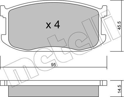 Metelli 22-0467-0 - Гальмівні колодки, дискові гальма autozip.com.ua