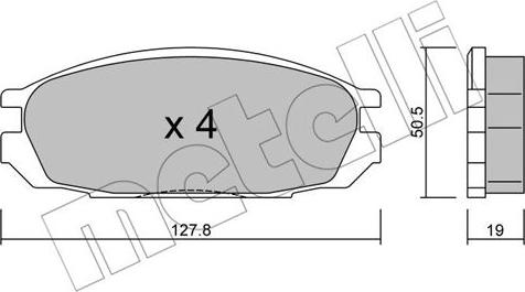 Metelli 22-0409-0 - Гальмівні колодки, дискові гальма autozip.com.ua