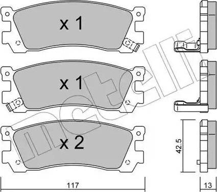 Metelli 22-0474-0 - Гальмівні колодки, дискові гальма autozip.com.ua